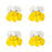 Small Pansy Royal Icing Decorations (Bulk) - White w/ Yellow