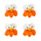 Small Pansy Royal Icing Decorations (Bulk) - White w/ Orange