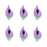 Small Rosebud Royal Icing Decorations (Bulk) - Purple