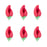 Small Rosebud Royal Icing Decorations (Bulk) - Red