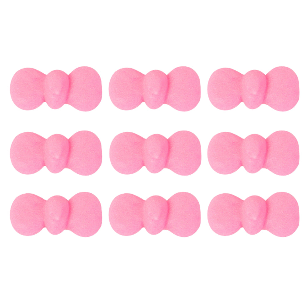 Small Pink Bow Royal Icing Toppers sugar decorations great for decorating Chocolates, Cupcakes, Cakes, Cookies, Brownies, Cake Pops, Macarons, Pies and more. Edible decoration. Caljava