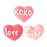 Valentine's Day Royal Icing Topper for cake decorating your own cupcakes, cakes, and fine chocolates.  Edible chocolate decorations.