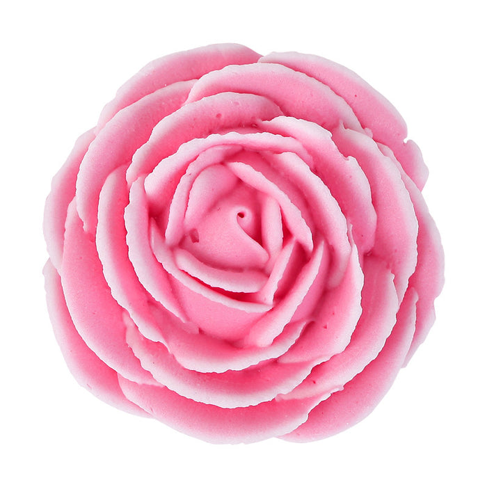 Large Rose Royal Icing Decorations (Bulk) - Pink