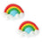 Rainbow Royal Icing Topper for cake decorating your own cupcakes, cakes, and fine chocolates.  Edible chocolate decorations.