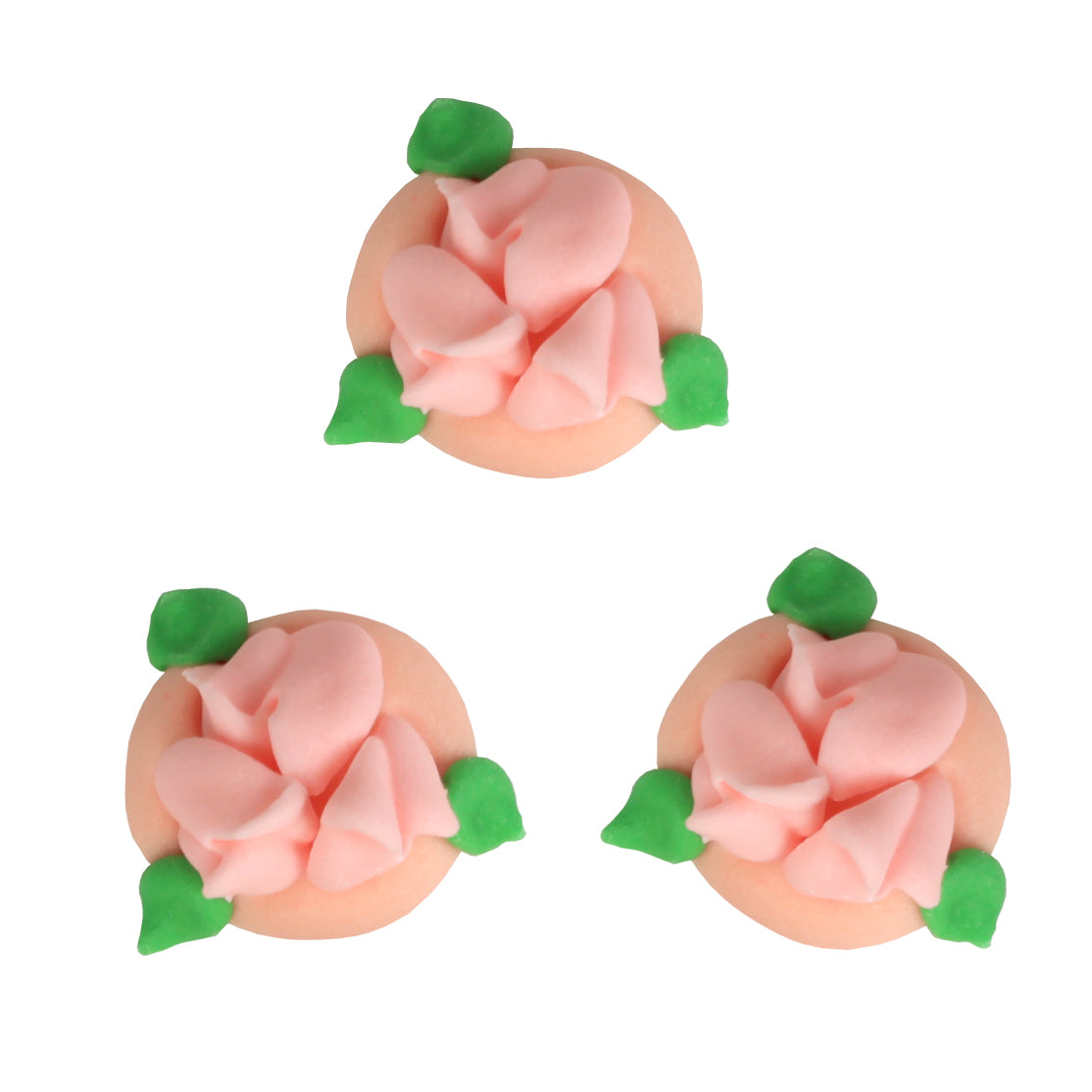 Tri-Tulip Royal Icing Decorations (Bulk) - Pink
