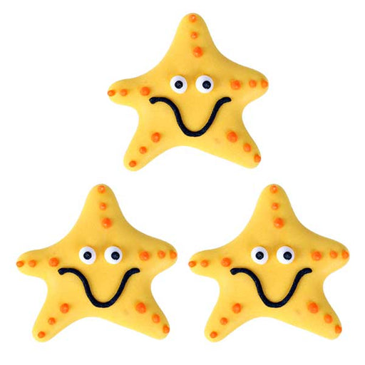Starfish with Dots Royal Icing Decorations (Bulk)