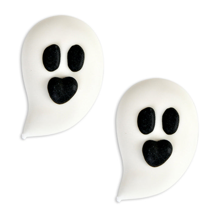 Ghost Royal Icing Toppers Edible Decoration for decorating Halloween Chocolates, Candy, Cupcakes, Cakes, and more. Edible cake decoration for decorating your own desserts. Caljava
