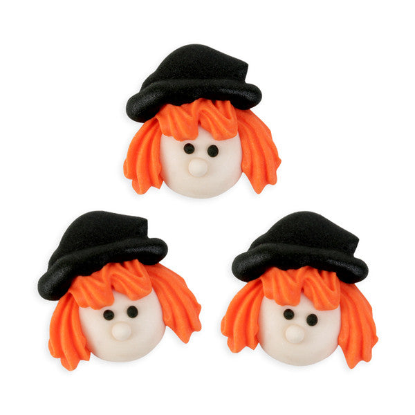 Witch Face Royal Icing Decorations (Bulk)