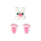Bunny Face & Feet Royal Icing Decorations (Bulk)