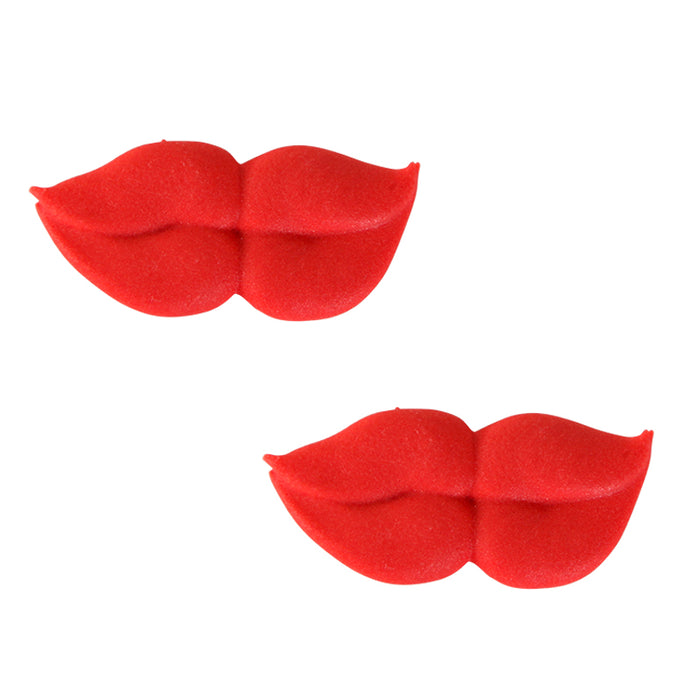 Red Lips Royal Icing Decor