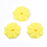 Medium Flower Power Royal Icing Decorations - Yellow