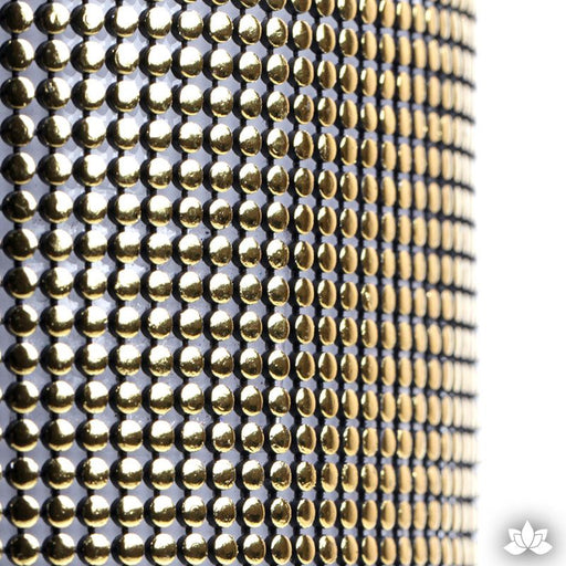 Add bling to your cake with Glam Ribbon Diamond Cake Wraps. Perfect for cake decorating rolled fondant cakes & wedding cakes. Cake decoration. Diamond Mesh. Mini Metallic Gold Luxury Glam Ribbon - Cake Wrap