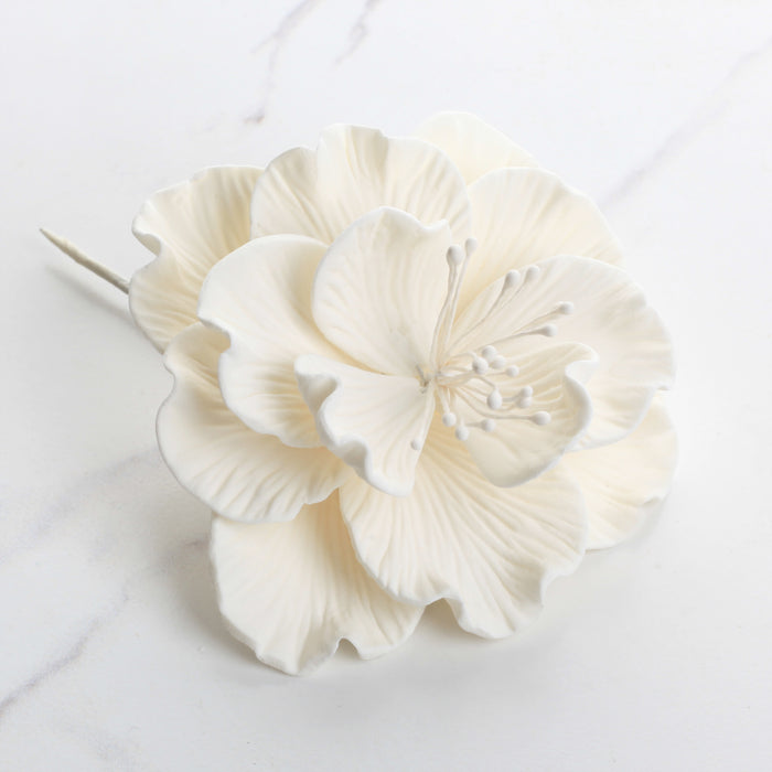 White open gumpaste peony sugarflower cake topper handmade cake decoration.  Gumpaste flower.  Caljava