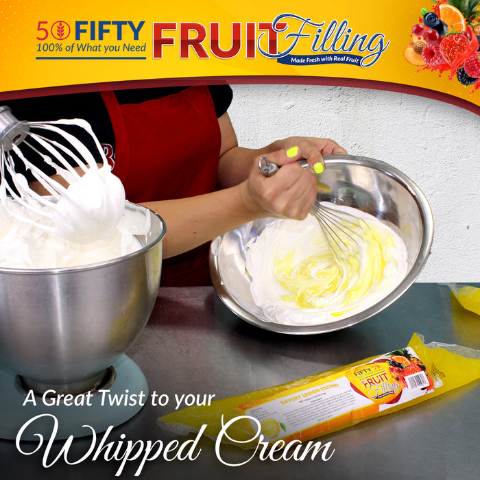 Mix the fillings with whipped cream topping for a Professional bakery filling for efficient cake production