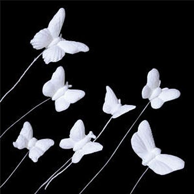 Assorted Small Butterflies - White