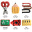 back-to-school royal icing topper set featuring pencils, scissors, rulers, and chalkboards for wholesale bakery and confectionery manufacturing by Caljava
