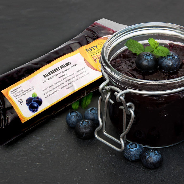 ready to use fresh blueberry fruit filling for professional bakeries