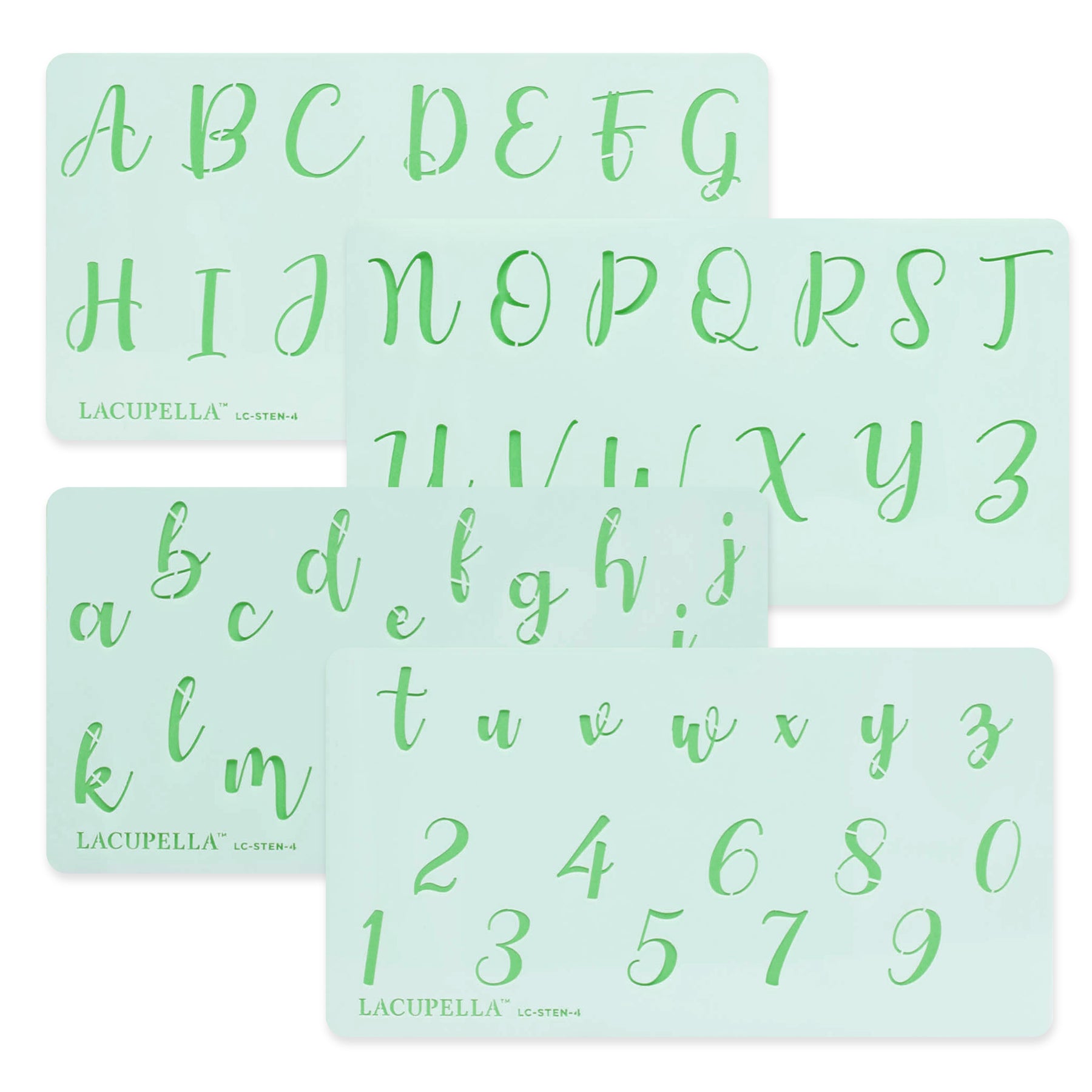 Alphabet Stencil Classic Script Font Upper Case Lower Case 2 INCH