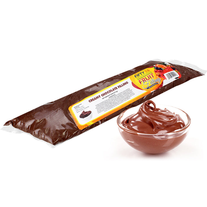 Professional cake filling designed for high-volume bakeries - creamy chocolate filling.