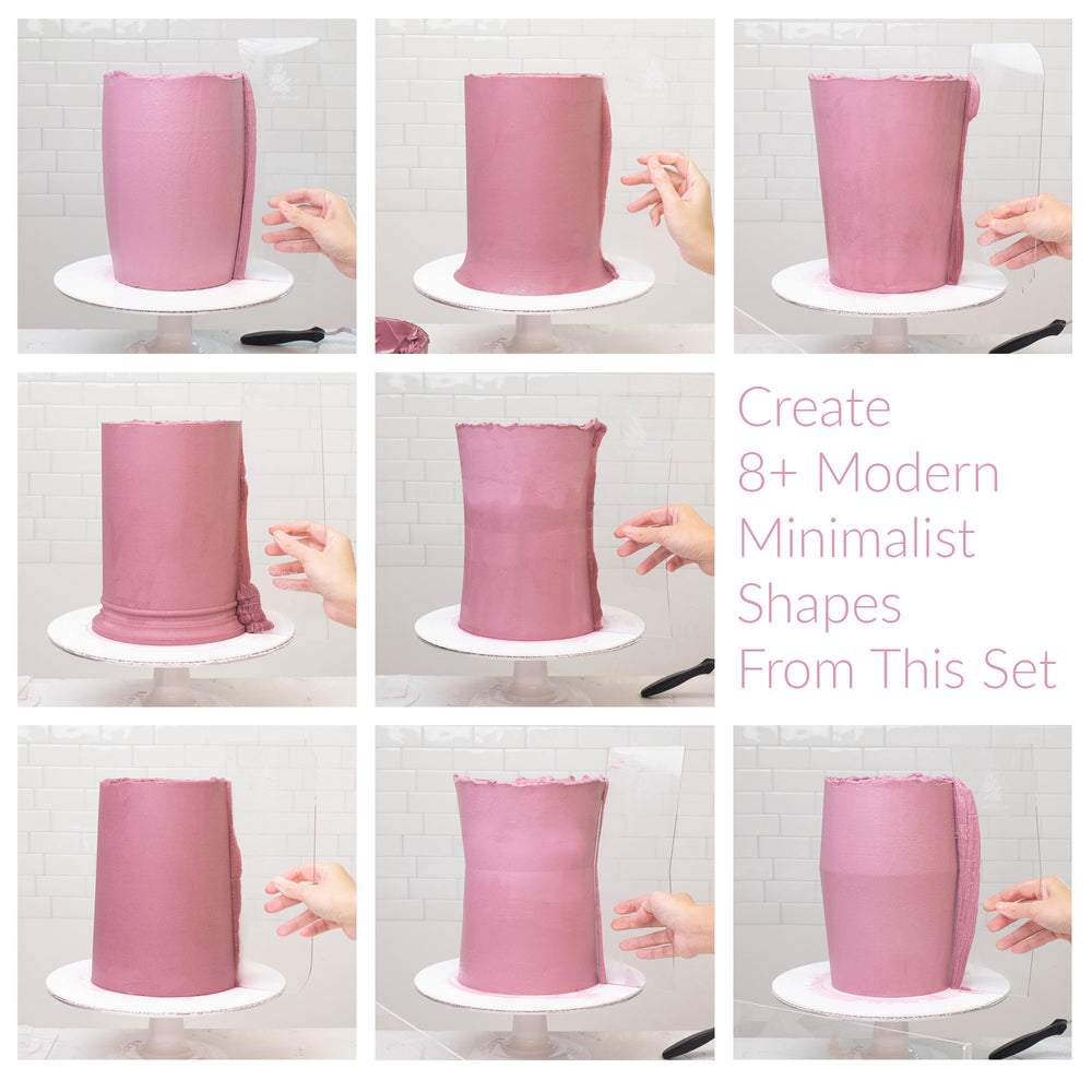 Acrylic Icing Buttercream Comb - Set of 3 (Set D)