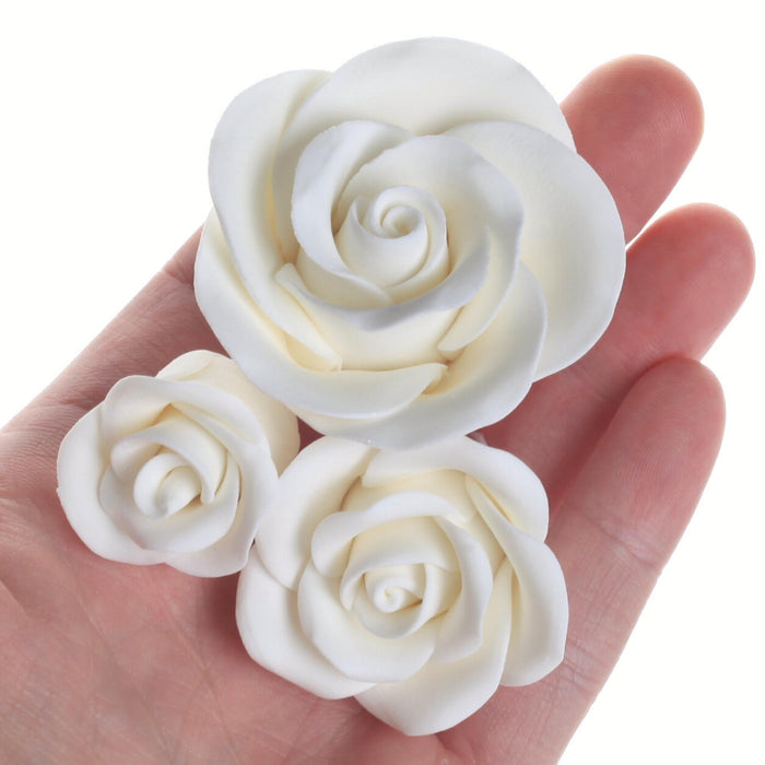Large Hope Rose edible cake topper for luxury cake decorating