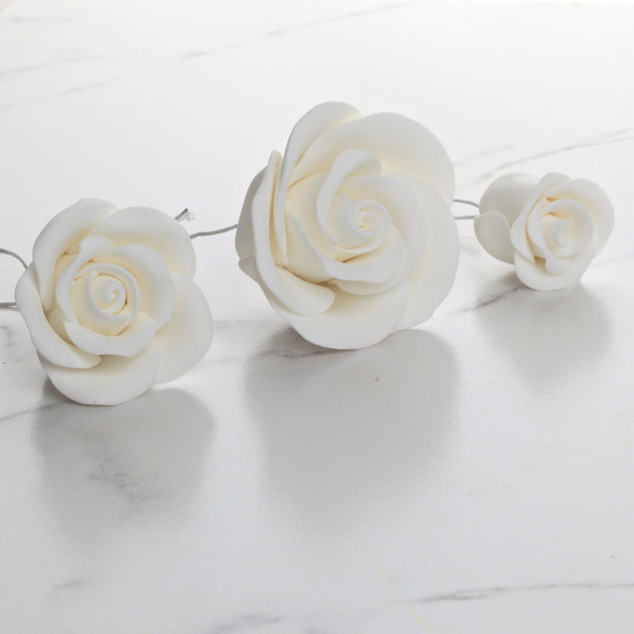 Large rose cake topper for tiered cakes and dessert displays by Caljava