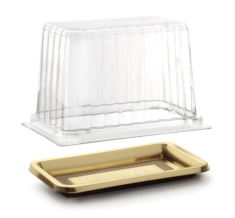 Medoro Pastry Tray Lids great for pastries, sandwiches, cakes, cupcakes, appetizers, hors d'oeuvres, cookies, brownies, sushi, savory items, and other edible food products. Wholesale food protection for bakery and restaurants.