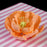 Ready-to-use orange peony sugar flower cake topper for professional wedding cake decorating. Wholesale cake supply by Caljava