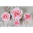 Assorted pack of pink English garden rose sugar flowers in four mixed sizes (2-inch to 4-inch) for custom cake decorating
