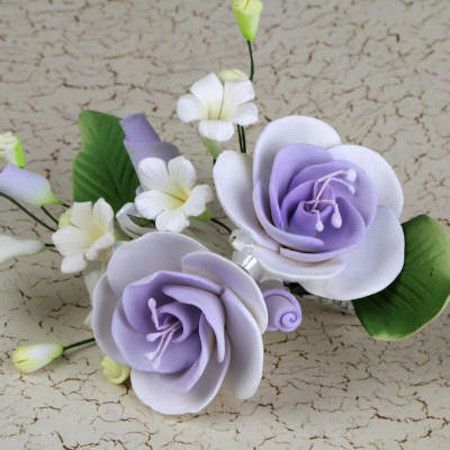 Three Small Dog Rose Sprays - Lavender