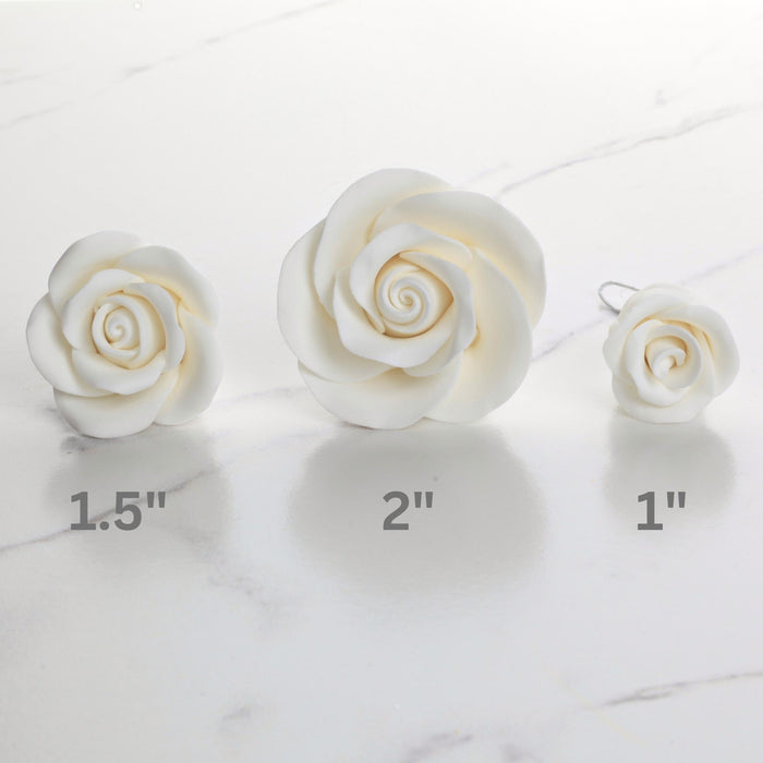 Realistic large gumpaste rose for wedding and anniversary cakes by Caljava