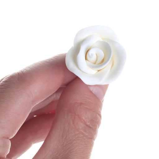 Small Hope Rose Sugar Flower Ready-to-Use Cake Topper 1 inch for cake decorating