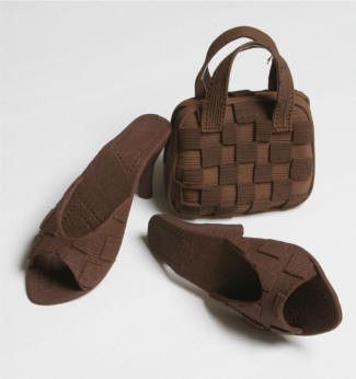 Brown Purse and Sandal Set