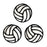 Volleyball Royal Icing Toppers great for decorating cupcakes, cookies, cakes, candy and chocolates.