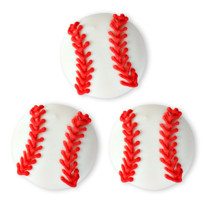 Baseball Royal Icing Toppers great for decorating cupcakes, cookies, cakes, candy and chocolates.