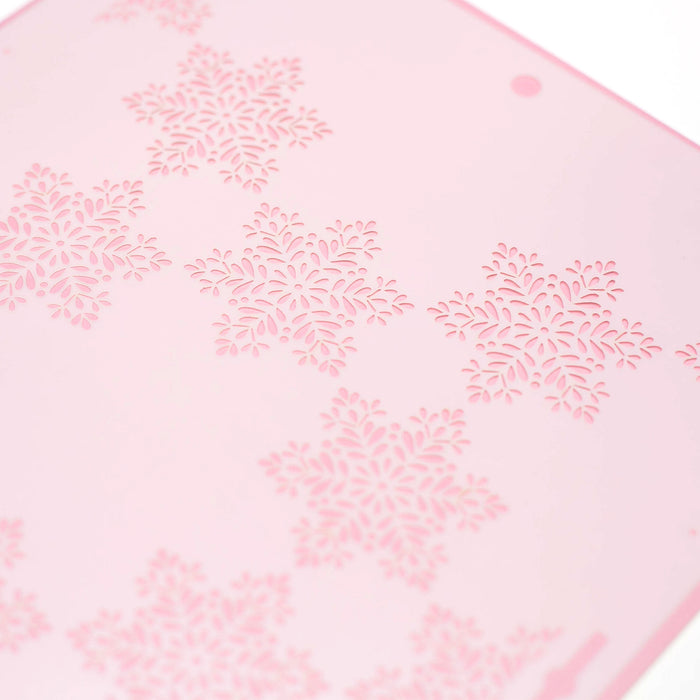 Seamless Cake Snowflake Stencil great for decorating tall cakes with perfect designs. Lacupella